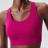 Strong Breast Cup Sports Bra Yoga Tank Top Lu-311 Womens Stor justerbar knapp Sport Fitness Bra Gym Träning Wear