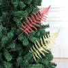 Dekorativa blommor 5st DIY Artificial Glitter Christmas Party Flower Arrangement Bambu Leaf BRANCH Home Garden Decoration Xmas Tree