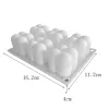 Moulds 6 Cavity Large Bubble Ball Silicone Candle Mold 3D Cube Chocolate Mousse Cake Mold Ice Cream Baking Soap Mold Home Decor Gifts