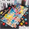 3D -Rätsel Holznummer Puzzle Sortieren Montessori Spielzeug für Kleinkinder Form Sorter Zählen Sie Fischereispiel Bildungsmathematik Stapel dro otzfv