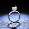 Diamond D-Color Mosang Ring Dames Pure Sier One Multiple Ice and Snow Queen Rings Wedding Live Broadcast