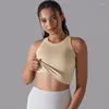 Camisoles & Tanks Seamless Sports Vest With Pad Women Yoga Bra Workout Fitness Crop Top Daily Gym Running Shockproof High Elastic