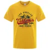 Men's T-Shirts Los Angeles California Beach Paradise Mens Top Fashion Crewneck T-shirt Cotton Summer T-shirt Breathable Extra Large Clothing J240426