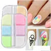 Nail Glitter 6 Grids Art Ins Luminal Pearl Shell Powder Aurora Mirror Frothing Sugar Laser Irregar Symphony Drop Livrot otlKC