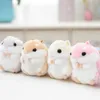 Keychains Lanyards Plush Toys Animal Children toys key chain Stuffed 10cm Hamster pendant Kaii Dolls Kids Child Christmas Gifts bag Doll For baby