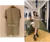 オリジナル1to1ブールベリーズデザイナー服レディースラウンドネックハーフスリーブルーズドレス80881031高品質の格子縞のドレスオリジナルロゴ