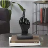 Objetos decorativos Figuras da estátua de dedo médio personalizada esculturas de resina nórdica Ornamento Decorações de escritório em casa Decoração de sala de estar 230418