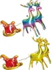 Party Decoration 3st Gold Christmas Elk Balloons Xmas Sleigh Ballon Year Decorations Navidad 2024