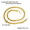 Chains Sunny Jewelry Fashion Copper Necklace Rope Gold Plated High Quality For Women Man Italy 750 Chain Daily Wear Gift