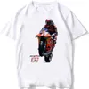 Men's T-Shirts 37 Pedro Acosta 2023 GP Riding T-Shirt New Summer Men Short Slve Moto Sport Boy Casual White Tops Motorcycle Rider Ts T240425