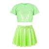 Clothing Sets Children Set Performance Jazz Dance Costume Birthday Party Fashion Girls Outfits Glittering Teens Shiny Dancewear