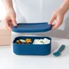 Quadratische Silikonschale Babynahrungsergänzungskasten Teenager Lunchbox mit Deckel frisch wecker staubdichtem Mikrowellen-Kühlschrank 240420