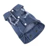 Hondenkleding huisdierhond denim jas lente hondenkleding voor kleine medium rassen honden ontwerpen puppy vintage gewassen jeans vest jas dog terrier d240426