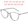 Lenses Transparent Gray Oval Nearsighted Glasses Ultralight Tr90 Steel Wire Leg Prescription Eyeglasses Diopter 0 0.5 1.0 to 6.0