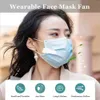 Electric Fans Rechargeable USB Mask Fan Clip Wearable Air Condition Face Fan Mini Smart Anti-Smart Electric Cooling Fan Mouth Cover Fan 85mah