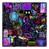 Tattoo Transfer 10/30/50/100pcs Cartoon Neon Light Graffiti Stickers Eesthetic Car Skateboard Laptop Phone Bike Cool Toy Decal Sticker for Kids 240426