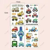 Tattoo Transfer Waterproof Temporary Tattoo Sticker Cartoon Car Excavator Forklift Glows at Night Fake Tatto Flash Tatoo Tato For Girl Women Men 240426