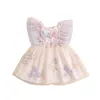 Mädchenkleider Pudcoco Kleinkind Baby Mädchen Kleid Blume Schmetterling Stickerei