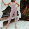 Women's Tracksuits S-XL seamless integrated yoga set womens jumpsuit nylon high elasticity sportswear jumpsuit fitness suit sportswear 240424