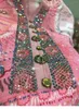Women's Blouses AL60567 High End Silk Green Sleeping Lotus Printed Shirt Bow Tie Organ Pleated Temperament Top
