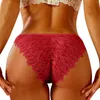 Women's Panties Briefs For Womens Cotton Silk No Show Bikini Thongs Sexy Back Lace Embroidery Soft Breathable Seamless Ladies Underwear