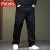 Men's Jeans Mens black jeans large-sized denim fabric suitable for overweight people 45-150kg wide leg jeans Pantalon mensL2404