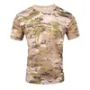 TAKTICZNE T-shirty wojskowe kamuflaż z krótkim rękawem Summer Suith Suszenie Sport Sports
