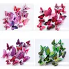 Wall Stickers Style 12Pcs Double Layer 3D Butterfly Sticker On The Home Decor Butterflies For Decoration Magnet Fridge