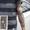 Tatoo Transfer 3pcs/partia Nowe mieszane 100%nylonowe elastyczne fałszywe tymczasowe tatuaż rękawa czaszka wilk totem smok wzory body ramię