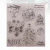Butelki do przechowywania przezroczyste pieczęć pieczęci świąteczne znaczki, tworząc scrapbooking silikon oczyszcza akryl prezentowy