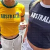 メンズTシャツY2K衣類オーストラリアのアルファベット印刷夏の女性Tシャツストリートトップトップ美学ゴシックハラジュクスリムレトロQ240426