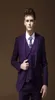 Suisses hommes Blazer Purple Made Business Cost Mariding Cost Formal 3 pièces Slim Fit Grooms Prom Terno Masculino JacketPant9800773
