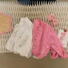 Kurtki koszulka dziewcząt 2024 Summer Spring Solid Kolor dziecięce nosze koreańskie wydanie projekt czuj się słodki i delikatny płaszcz