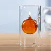 Ljushållare kreativa transparent cylinder färgat glas ljusstake oljelampa europeisk hushållsdekoration bröllop gåva grossist