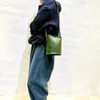 Totes textura da moda feminina feminina de couro genuíno vintage mini bolsas de telefonia saco de balde saco de ombro crossbodybag office diariamente