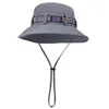 9234 Spring/summer Fashion Ribbon Fisherman Hat Men's and Women's Outdoor Fishing and Mountaineering Hat Big Brim Sun Protection and Sunshade Hat