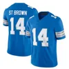 2024 New Amon-Ra St. Brown Jahmyr Gibbs Football Jersey Sam Laporta Barry Sanders Jared Jameson Williams Malcolm Rodriguez Brian Branch David Montgomery