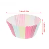 Moules 100pcs / gâteau à gâteau Cupcake Cupcake en papier Box Box Douleur Cuisine Accessoires de boulangerie Moule Petites boîtes