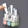 Tandborstehållare Aodmuki TootBrush Holder Tootpaste Squeezer Dispenser Badrumstillbehör Set Badrum Förvaringsbox Hemmöbler 240426