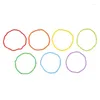 Braccialetti Link 7pcs/set semplice arcobaleno LGBT per uomini uomini modalità semi multicolori multicolore in perline