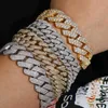 Fili di alta qualità gioielli vvs1 d color misturite bracciale a catena cubana per uomini lussuoso braccialetto d'argento per uomini hip hop gioielli 240424