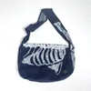 Рюкзак Skull Ghost Vintage Kapital Kountry Denim Canvas Backs Men Men Women Bone Print Bags