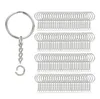 200pcs Split Key Chain Rings avec chaîne Silver Key Ring et anneaux de saut ouvert en vrac pour l'artisanat DIY 1 pouce25 mm8460122