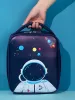 Attrezzatura da picnic indossa resistente ai bambini riutilizzabili in pelle in pelle isolante per pranzo a pranzo con certifica chiusura della cerniera studentessa della scuola astronauta