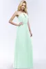 Casual Dresses Misshow Mint Green Solid Maxi Summer For Women Sexig Halter Neck Crystals Belt Beach Female Dress Evening Prom Party
