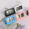 Desk Table Clocks Mini Clock LED Bedside Digital Display Electric Clocks Kitchen Date Household Triangular Portable Calendar Black