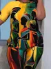 Suits-survêtements pour femmes portrait rose rond coulles courts courts shorts imprimés tribu ethnique d'été