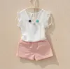 어린이 여름 의류 패션 십대 민소매 흰색 블라우스 쉬폰 순수 컬러 아기 소녀 주름 셔츠 여자를위한 상판 Y2002633324