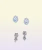 Gems Ballett 925 Sterling Silber Moissanit Schmuck 5.0mm 1.0ctcolor Moissanit Diamant Stud Ohrringe für Frauen Hochzeit3122118