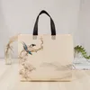 Borse di stoccaggio 2024 EST Plum Blossom Printing Borse per la spesa Eco Shopping TOTE RIUSABILE CONSIGLIO PIEDING TRAVERA BAGNO NON TEGATTO